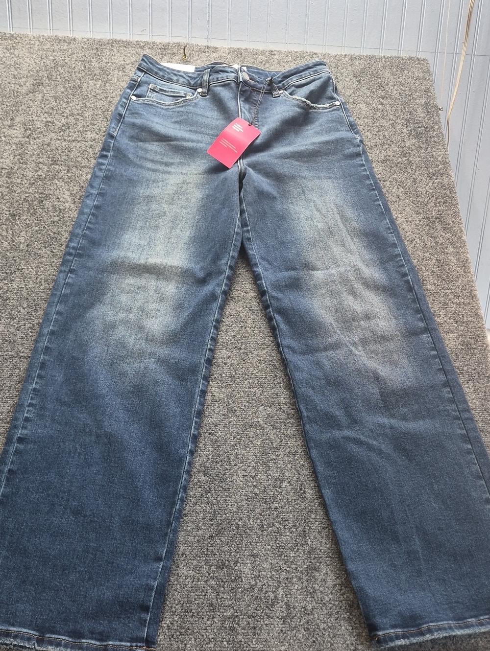 MOCO Boutique Wide-LegTummy Control Blue Wash Jeans Size 11/30